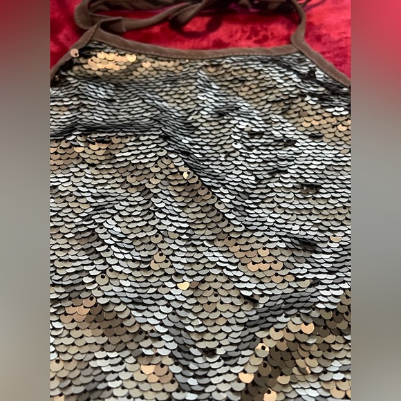 Festival crop top, party top sequin top - Picture 2 of 4